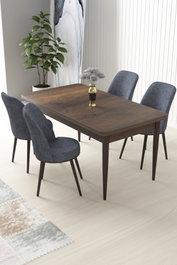 Hanah Home Juego de Comedor de 5 Piezas Barroco y Humo